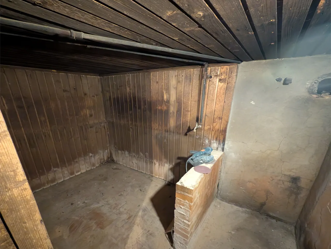 Sauna leiliruum enne renoveerimist